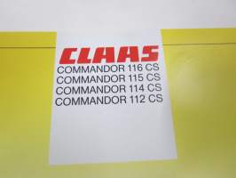 Claas Commandor 112, 114, 115,116 CS leikkuupuimuri -myyntiesite