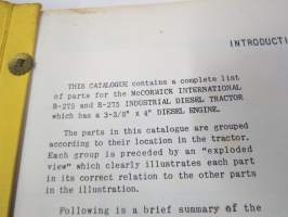McCormick International B-275 Diesel Tractor - Regular and Industrial models - Parts Catalogue