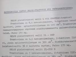 Belos yleistraktori mallit L (Gravely), IL-222, IL-222D + eri työvarusteet -käyttöohjekirja / operator´s manual in finnish