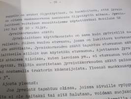 Belos yleistraktori mallit L (Gravely), IL-222, IL-222D + eri työvarusteet -käyttöohjekirja / operator´s manual in finnish