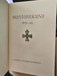 Muistojulkaisu 1939-40 Rauman Seminaarin Toverikunta