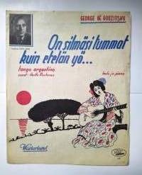 On silmäsi tummat kuin etelän yö... Laulu ja piano