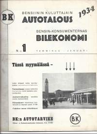 BK Bensiinin kuluttajain Autotalous 1934 nr 1