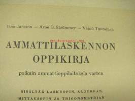 Ammattilaskennon oppikirja poikain ammattioppilaitoksia varten