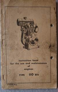 Instruction book for theuse and maintenance of engines type  110 BIS