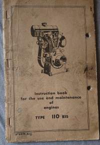 Instruction book for theuse and maintenance of engines type  110 BIS