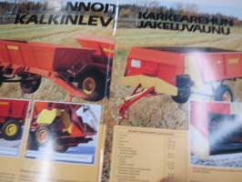Belarus maataloustyökoneet yleisperävaunut PTU, Lietevaunut, Pyöröpaalaimet, Niittokone, Äes, Lannoitteen- ja kalkinlevitysvaunut, Rehunjakeluvaunu -myyntiesite