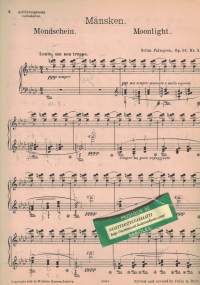 3 Pianostycken Op. 54 No2 Valse Mignonen, No3 Månsken