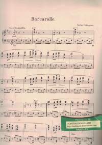Barcarolle Op. 14, Pianolle 2kätisesti