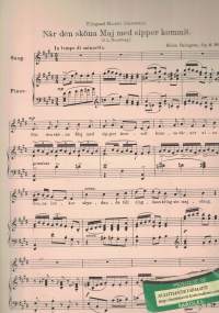 När den sköna maj med sippor kommit, Sång för en röst vid piano Op. 15 No3