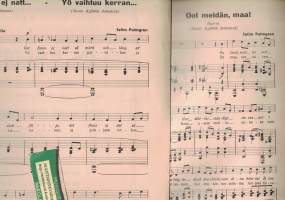 Kaksi laulua pianon säestyksellä: Oot meidän maa / Yö vaihtuu kerran