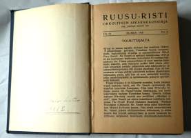 Ruusu-risti Okkulttinen aikakauskirja 1921 II N:or 6-10