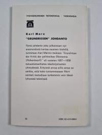 Grundrissen johdanto eli yleisjohdatus vuosien 1857-1858 taloustieteellisiin käsikirjoituksiin
