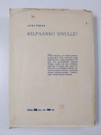 Kelpaanko sinulle