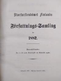Storfurstendömet Finlands författnings-samling för 1882 - Finlands författningssamling 1882