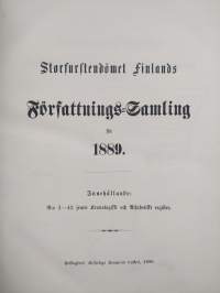 Storfurstendömet Finlands Författnings-Samling för 1889