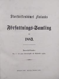 Storfurstendömet Finlands Författnings-Samling för 1883