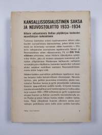 Kansallissosialistinen Saksa ja Neuvostoliitto 1933-1934 : Hitlerin valtaantulosta Baltian pöytäkirjaa koskevien neuvottelujen raukeamiseen