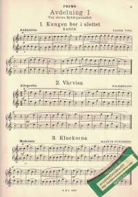 Två vid pianot Del 1 : Fyrhändige pianostycken samlade och delvis arrangerade av Martn Sundberg