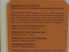 Hedbergin testamentti - Neljä kultajyvää uskon salaisuuden etsijälle