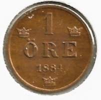 Ruotsi 1 öre 1884  -  kolikko