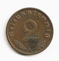 Saksa 2 Reichspenning 1937- ulkomainen kolikko