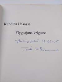 Kundina Hesassa, flygaajana krigussa (signeerattu, tekijän omiste)