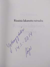 Risaisia lakanoita taivaalta (signeerattu, tekijän omiste)