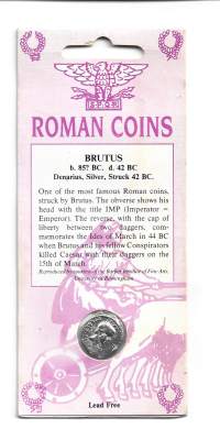 Brutus  Denarius  Silver  Struck 43 BC - raha jälkipainos