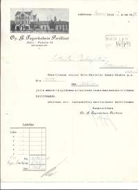 G Fagerholmi Prilliset Oy Lahti 1931 firmalomake