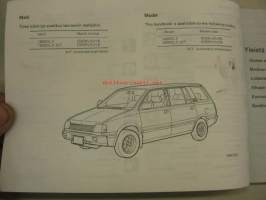 Mitsubishi Space Wagon 1985 -käyttöohjekirja