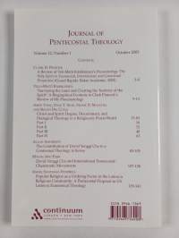 Journal of pentecostal theology Vol. 12, Nr. 1 / 2003
