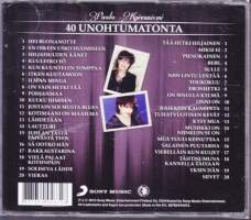 CD - Paula Koivuniemi - 40 unohtumatonta, 2013. 2 CD. 40 suosituinta laulua