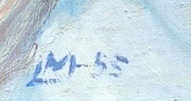 Lauri Merjanto, &quot;Maalaistalo&quot;   sign  öljyvärimaalaus  n 30x40cm kehystetty