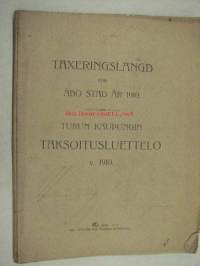 Taxeringslängd för Åbo stad år 1910 - Turun kaupungin taksoitusluettelo v. 1910