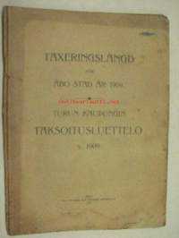 Taxeringslängd för Åbo stad år 1909 - Turun kaupungin taksoitusluettelo v. 1910