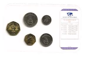 Haiti 5,20,50 Centimes, 1,5 Gourdes 5 kpl rahasarja 1997-2003 ulkomainen kolikko