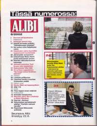 Alibi 2002 N:o 8.Laukaan grillisurma. Kuristin vaimoni narulla. Liperissä 6 murhaa kuukauden sisällä.