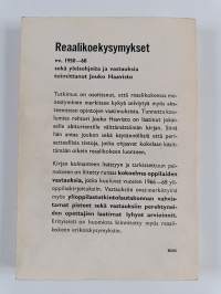 Reaalikoeohjeita : reaalikoekysymykset 1972-1985 ja yleisohjeita sekä vastauksia