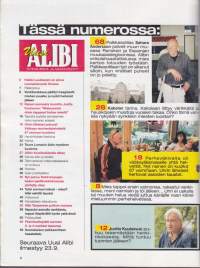Alibi 1999 N:o 9.  Äiti surmasi 2- ja 4-vuotiaat lapsensa. HENKIRIKOS-EXTRA tässä numerossa. Vankilarakkaus päättyi puukotukseen.