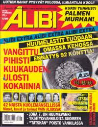 Alibi 1998 N:o 6. 42 naista kuolemansellissä. Alibi-Extra: Huumelastit omassa kehossa - ennätys 92 könttiä. Itsemurhasta tapoksi Lahdessa.