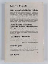 Lukion matematiikan harjoituskirja 1 : Algebra