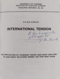 International Tension : An Application of Cohesion Theory and Event Analysis to East-West Relations During the Post-war Years (signeerattu)