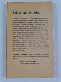 Saksanpaimenkoira : historia - siitos - kasvatus - koulutus