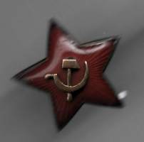 Neuvostoliitto WWII  iso punatähti 30 mm  - kokardi