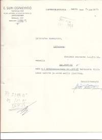 E Suni Oy Tukkuliike Lappeenranta  1931 firmalomake