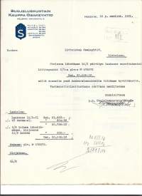 Suojeluskuntain Kauppa Oy Helsinki 1931- firmalomake