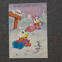 Aku ja Iines pienenä   Walt Disney  postikortit käytetty postikortti / lähetetty