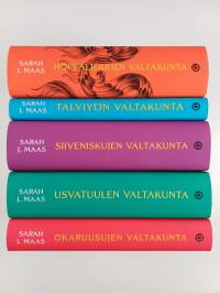 Valtakunta - sarja ; Okaruusujen valtakunta ; Usvatuulen valtakunta ; Siiveniskujen valtakunta ; Talviyön valtakunta ; Hopealiekkien valtakunta