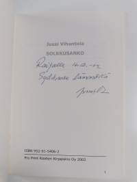 Solkkusanko (signeerattu, tekijän omiste)